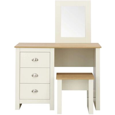 GFW Lancaster Grey Oak Dressing Table Set - Dressing Table GFW Lancaster Grey Oak Dressing Table Set - Dressing Table