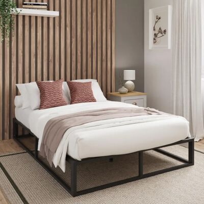Simplicity 120cm Black Metal Bed Frame - Modern & Versatile Simplicity 120cm Black Metal Bed Frame - Modern & Versatile