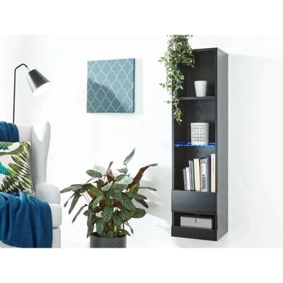 GFW Galicia Tall Shelf Unit with LED Lighting - Black - Shelf Unit GFW Galicia Tall Shelf Unit with LED Lighting - Black - Shelf Unit