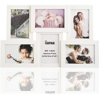 Arpan White Multi-Photo Frame Collage 6 Photos - Photo Frame Arpan White Multi-Photo Frame Collage 6 Photos - Photo Frame