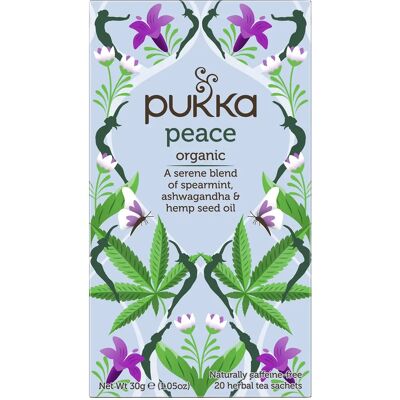 Pukka Organic Peace Herbal Tea - Relaxing, Vegan, Eco-Friendly Pukka Organic Peace Herbal Tea - Relaxing, Vegan, Eco-Friendly
