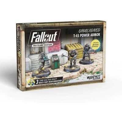 Modiphius Fallout Wasteland Warfare T-45 Power Armor - Miniatury Modiphius Fallout Wasteland Warfare T-45 Power Armor - Miniatury