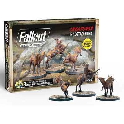 Fallout: Wasteland Warfare - Wezens: Radstag-Herde - Bordspel Fallout: Wasteland Warfare - Wezens: Radstag-Herde - Bordspel