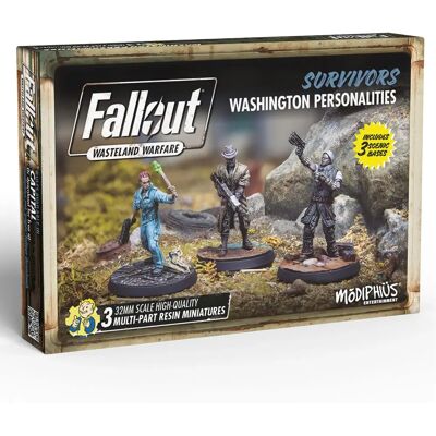 Modiphius Fallout: Wasteland Warfare - Överlevare: Washingtons personligheter - Figurbik tillägg Modiphius Fallout: Wasteland Warfare - Överlevare: Washingtons personligheter - Figurbik tillägg