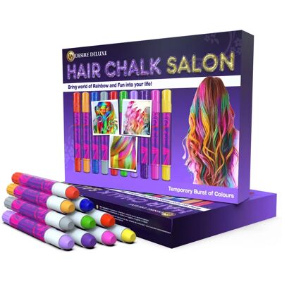 Crayon à cheveux Desire Deluxe - Pour filles, 10 couleurs lavables - Publicité Crayon à cheveux Desire Deluxe - Pour filles, 10 couleurs lavables - Publicité