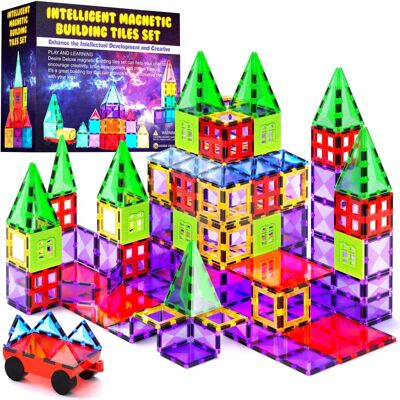 Desire Deluxe Blocs Magnétiques de Construction STEM 57 Pièces - Apprentissage Enfant - Publicité Desire Deluxe Blocs Magnétiques de Construction STEM 57 Pièces - Apprentissage Enfant - Publicité