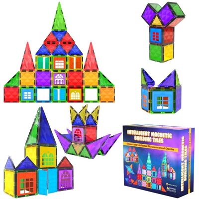 Desire Deluxe Blocos de Construção Magnéticos STEM 42PC Brinquedo Educativo para Crianças - Blocos de Construção Desire Deluxe Blocos de Construção Magnéticos STEM 42PC Brinquedo Educativo para Crianças - Blocos de Construção