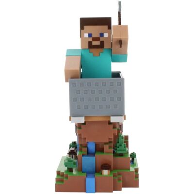 Erinomainen Gaming Cable Guys - Puhelin- ja ohjausteline - Minecraft Steve Erinomainen Gaming Cable Guys - Puhelin- ja ohjausteline - Minecraft Steve