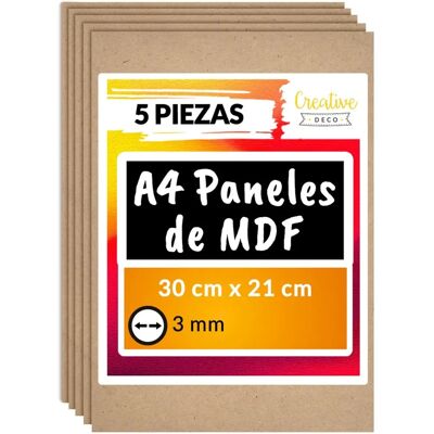 Creative Deco Painéis MDF A4 - Painéis de Madeira Finos Creative Deco Painéis MDF A4 - Painéis de Madeira Finos