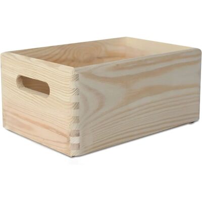 Creative Deco Large Wooden Box Fruit Crate Basket - 30x20x13cm - Wooden Storage Box Creative Deco Large Wooden Box Fruit Crate Basket - 30x20x13cm - Wooden Storage Box