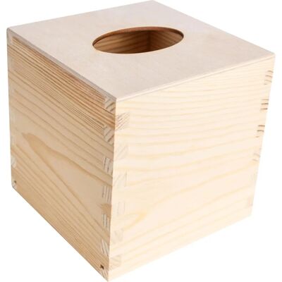 Creative Deco Pine Wood Facial Tissues Box - 13x13x13 cm Creative Deco Pine Wood Facial Tissues Box - 13x13x13 cm