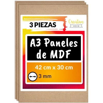 Creative Deco Painéis MDF A3 - Painéis de madeira para laser e CNC Creative Deco Painéis MDF A3 - Painéis de madeira para laser e CNC