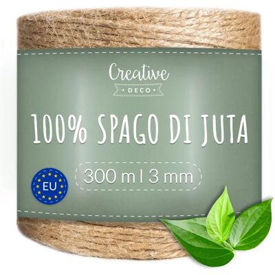Creative Deco 300m cordon de jute marron naturel - Corde de jute, corde de chanvre, ruban de jute - Publicité Creative Deco 300m cordon de jute marron naturel - Corde de jute, corde de chanvre, ruban de jute - Publicité