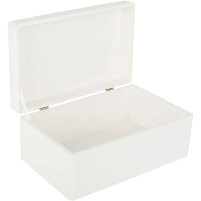 Creative Deco Caixa de Madeira Branca 30x20x14cm - Caixa, Memória, Presente Creative Deco Caixa de Madeira Branca 30x20x14cm - Caixa, Memória, Presente