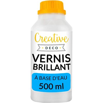 Creative Deco Acrylic Gloss Varnish - 500 ml - Water-based surface finish - Permanent clear gloss Creative Deco Acrylic Gloss Varnish - 500 ml - Water-based surface finish - Permanent clear gloss