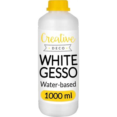 Creative Deco Gesso Blanc – 1L – Primaire pour Peinture – Préparation de Surface Creative Deco Gesso Blanc – 1L – Primaire pour Peinture – Préparation de Surface