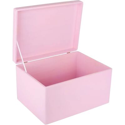 Creative Deco XXL Pink Wooden Storage Box - 40x30x24cm - Wooden Chest Memory Box Creative Deco XXL Pink Wooden Storage Box - 40x30x24cm - Wooden Chest Memory Box