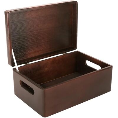 Creative Deco Boîte en Bois Marron avec Couvercle - Boîte de Rangement - Idée Cadeau Creative Deco Boîte en Bois Marron avec Couvercle - Boîte de Rangement - Idée Cadeau