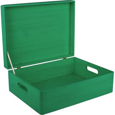 Creative Deco XL Green Large Wooden Storage Box Toy - Storage Creative Deco XL Green Large Wooden Storage Box Toy - Storage