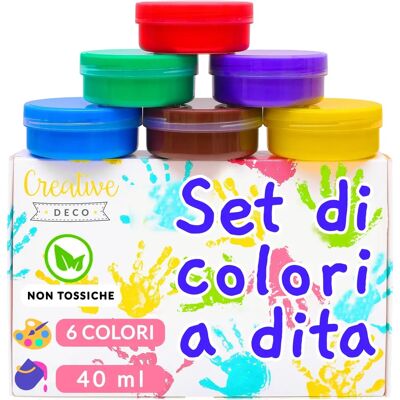 Creative Deco Finger Paints - 6 Colors, Safe & Non-Toxic - for Kids Creative Deco Finger Paints - 6 Colors, Safe & Non-Toxic - for Kids