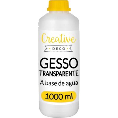Creative Deco Gesso transparent professionnel - 1L pour peinture Creative Deco Gesso transparent professionnel - 1L pour peinture