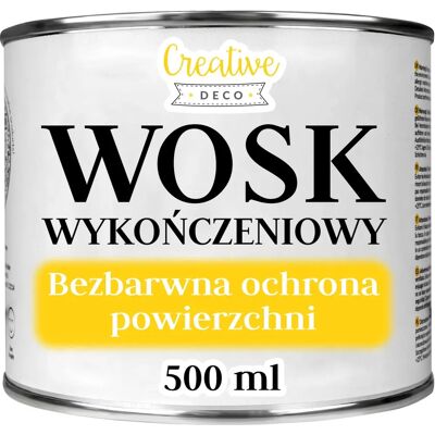 Creative Deco Bezbarwny wosk do mebli - 400 ml - Ochronny przezroczysty lakier do drewna Creative Deco Bezbarwny wosk do mebli - 400 ml - Ochronny przezroczysty lakier do drewna