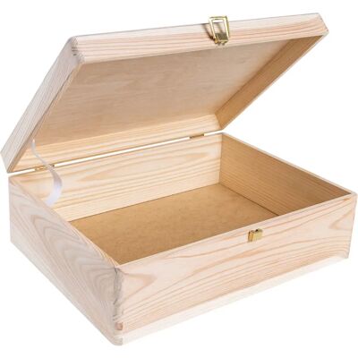 Creative Deco XL Caixa de Madeira - Natural 40x30x14cm - Armazenamento & Decoração Creative Deco XL Caixa de Madeira - Natural 40x30x14cm - Armazenamento & Decoração
