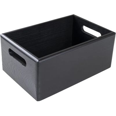 Creative Deco Caixa de Madeira Preta - 30x20x13cm Creative Deco Caixa de Madeira Preta - 30x20x13cm