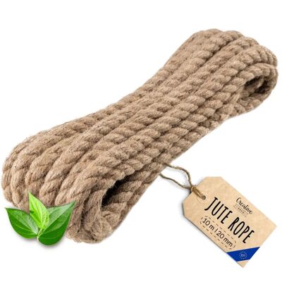 Creative Deco Corde de Jute - 20mm, 10m, Écologique - Publicité Creative Deco Corde de Jute - 20mm, 10m, Écologique - Publicité