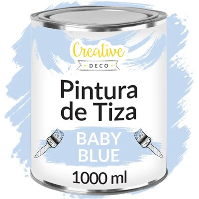 Creative Deco Light Blue Chalk Paint for Furniture & Wood - Paint Creative Deco Light Blue Chalk Paint for Furniture & Wood - Paint