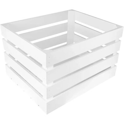Creative Deco White Wooden Storage Box 50x40x30cm - Storage & Decor Creative Deco White Wooden Storage Box 50x40x30cm - Storage & Decor