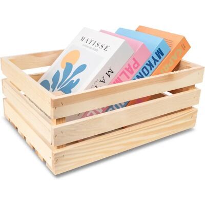 Creative Deco Natural Wood Storage Box - 40x30x15cm Storage & Decor Creative Deco Natural Wood Storage Box - 40x30x15cm Storage & Decor
