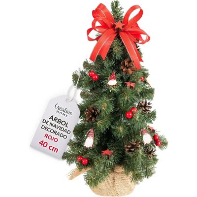 Mini sztuczne drzewko świąteczne Creative Home - Czerwony - 40cm Mini sztuczne drzewko świąteczne Creative Home - Czerwony - 40cm