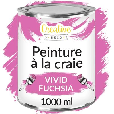 Creative Deco Fuchsia Chalk Paint - 1000 ml Creative Deco Fuchsia Chalk Paint - 1000 ml