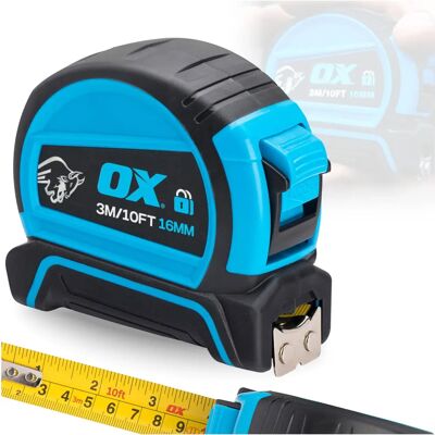 OX TOOLS P505203 - Dual Auto Lock Tape Measure - 3m OX TOOLS P505203 - Dual Auto Lock Tape Measure - 3m