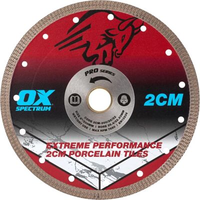 OX - Pro 2CM - 200mm - 25.4mm - Porcelain Cutting Blade OX - Pro 2CM - 200mm - 25.4mm - Porcelain Cutting Blade
