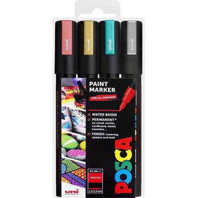 Uni-ball - PC-5M - Metallic - 4-pack - Marker Uni-ball - PC-5M - Metallic - 4-pack - Marker