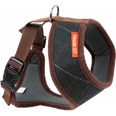 House Of Paws House Of Paws Tweed Memory Foam Harness Green Medium - Harness House Of Paws House Of Paws Tweed Memory Foam Harness Green Medium - Harness