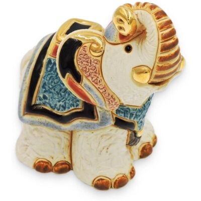 De Rosa Rinconada Elfenbein Elefanten Baby Keramikskulptur - Tier Dekoration De Rosa Rinconada Elfenbein Elefanten Baby Keramikskulptur - Tier Dekoration