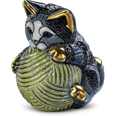 Rzeźba ceramiczna De Rosa Rinconada - Kotka z kulką włóczki Rzeźba ceramiczna De Rosa Rinconada - Kotka z kulką włóczki