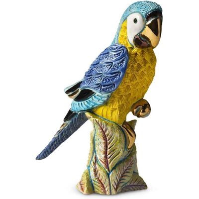 De Rosa Rinconada Żółto-Niebieska Ceramiczna Figurka Papugi - Prezent Artystyczny De Rosa Rinconada Żółto-Niebieska Ceramiczna Figurka Papugi - Prezent Artystyczny
