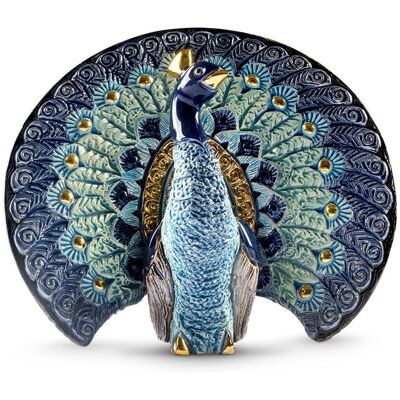 Rosa Rinconada Keramik Pfau Skulptur - Kunsthandwerk Rosa Rinconada Keramik Pfau Skulptur - Kunsthandwerk