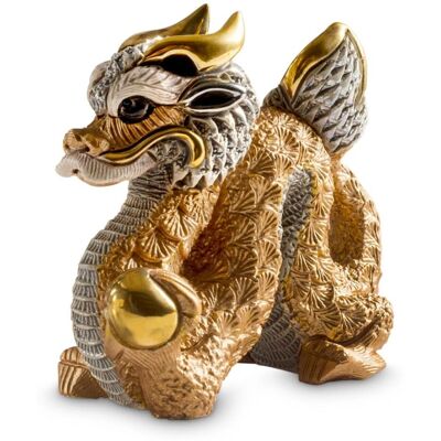 De Rosa Rinconada Roségold Chinesische Drache Keramikskulptur - Skulptur De Rosa Rinconada Roségold Chinesische Drache Keramikskulptur - Skulptur
