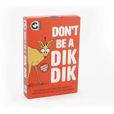 Ginger Fox Don't Be A Dik Dik Card Game - Adults' Nature Naughty Fun Ginger Fox Don't Be A Dik Dik Card Game - Adults' Nature Naughty Fun