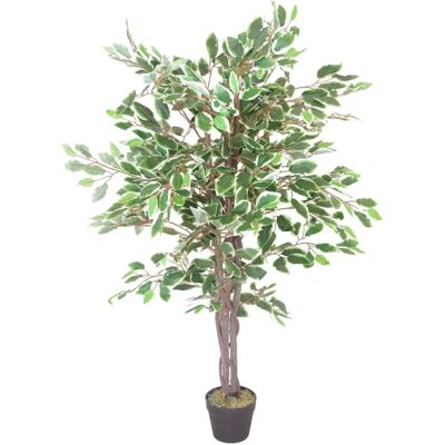 Leaf 130cm Large Realistic White Edge Ficus Artificial Plant Tree - Artificial Plant Tree Leaf 130cm Large Realistic White Edge Ficus Artificial Plant Tree - Artificial Plant Tree