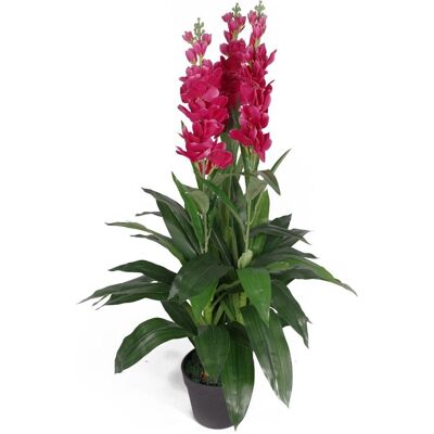 Leaf 100cm Artificial Cymbidium Orchid Plant - Extra Large - Dark Pink Flowers - Unisex Leaf 100cm Artificial Cymbidium Orchid Plant - Extra Large - Dark Pink Flowers - Unisex
