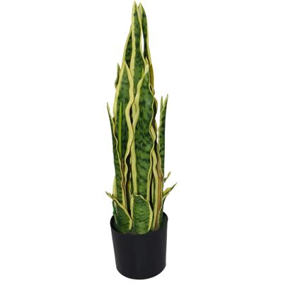 Blad Sansevieria Kunstig Växt - 55cm - Gul Grön - Realistisk Blad Sansevieria Kunstig Växt - 55cm - Gul Grön - Realistisk