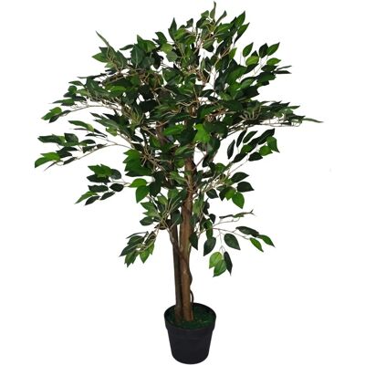 Leaf 90cm Artificial Ficus Plant - Green - Indoor Decor Leaf 90cm Artificial Ficus Plant - Green - Indoor Decor