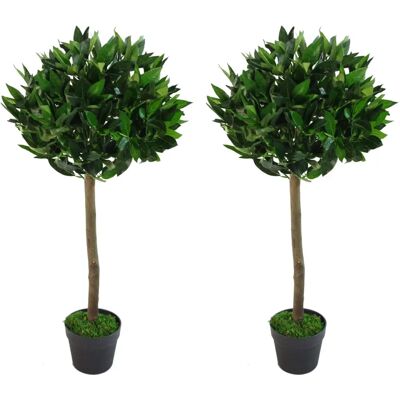 Leaf Design UK Artificial Bay Laurel Trees - 90cm Green Leaf Design UK Artificial Bay Laurel Trees - 90cm Green