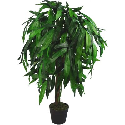 Genuine Leaf Design UK 100cm Tall Artificial Mango Tree - Artificial Tree Genuine Leaf Design UK 100cm Tall Artificial Mango Tree - Artificial Tree